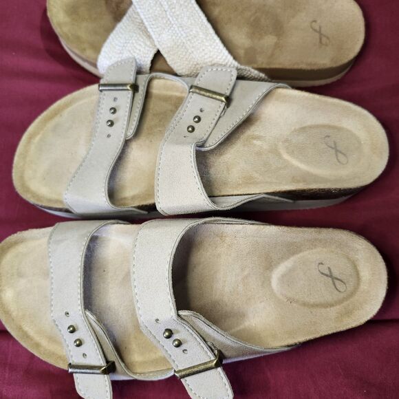 Freely Academy Women’s Sandals Size 8B Lot of 2 Slip-On Comfort Slides - Picture 8 of 10